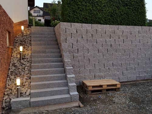 Granit Blockstufen, Granitstufen, Treppen