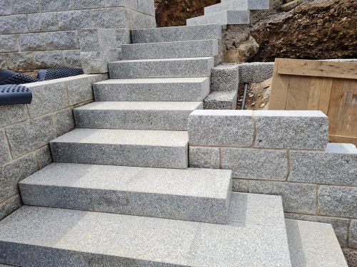 Granit Blockstufen, Granitstufen, Treppen