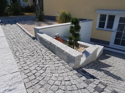 Granitpflastersteine, Granit Mauersteine gesägt, Granitmauer, Granitsteine