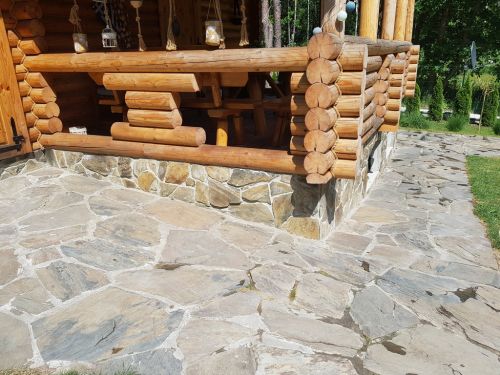 Schiefer Natursteinplatten Blockstufen Verblender
