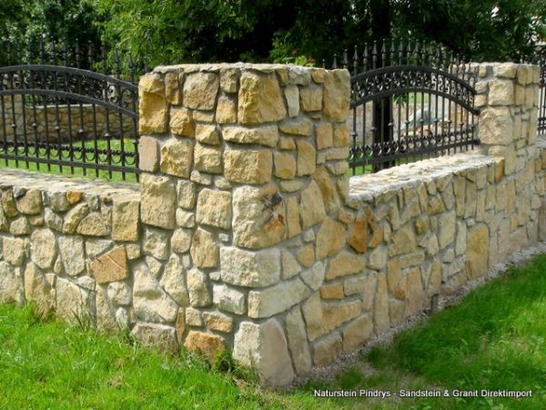 Sandstein Bruchsteine gelb / ocker, Gartensteine