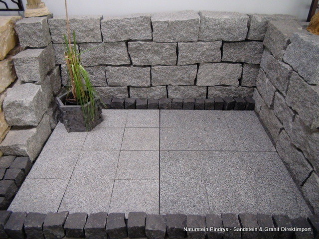 Granit Mauersteine, Granitsteine, Granitmauer 20x20x40 cm