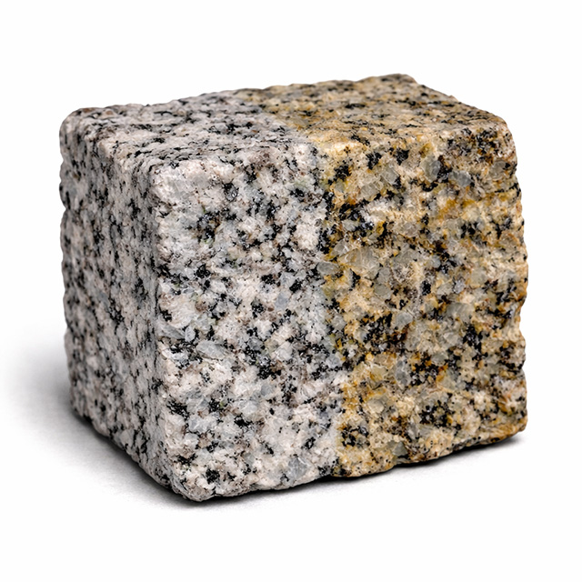 Granitpflaster gelb - grau Mittelkorn